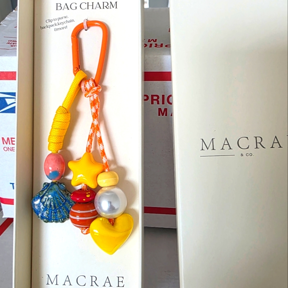 Macrae Multicolor  Bag Charm Keychain – Shell,heart, Star